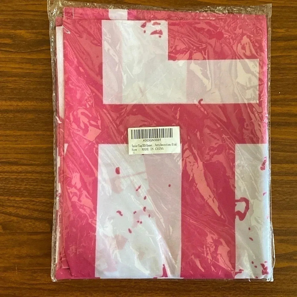 Taylor Swift 2024 Save America Again Pink & White 3x5 Feet Flag Tapestry Banner